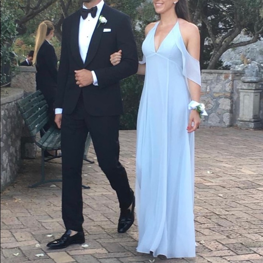 Light Blue Amsale Luna Bridesmaids Dress